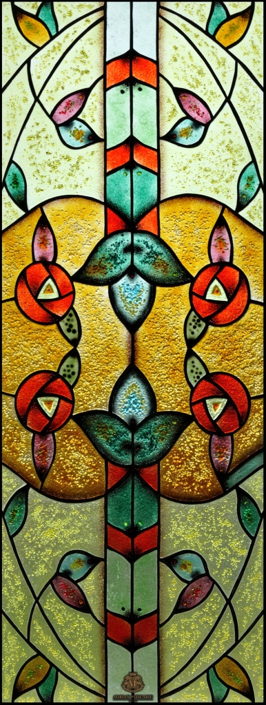 Flowers stained glass